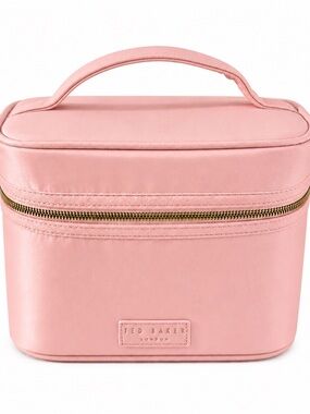 Ted Baker Blush Pink Structured Cosmetic Case with Top Handle